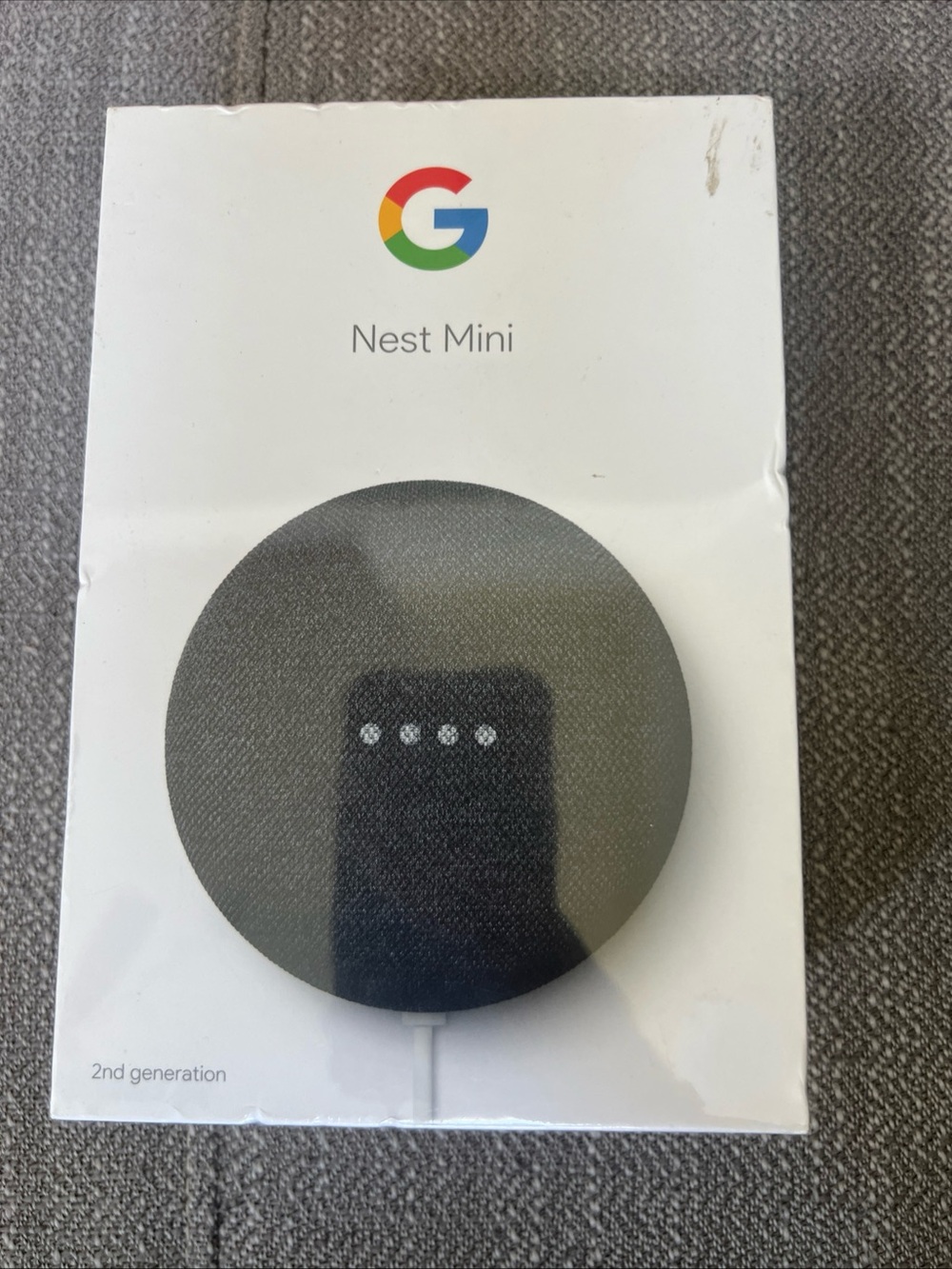google Nest Mini 2nd Gen Charcoal Fabric Smart Speaker